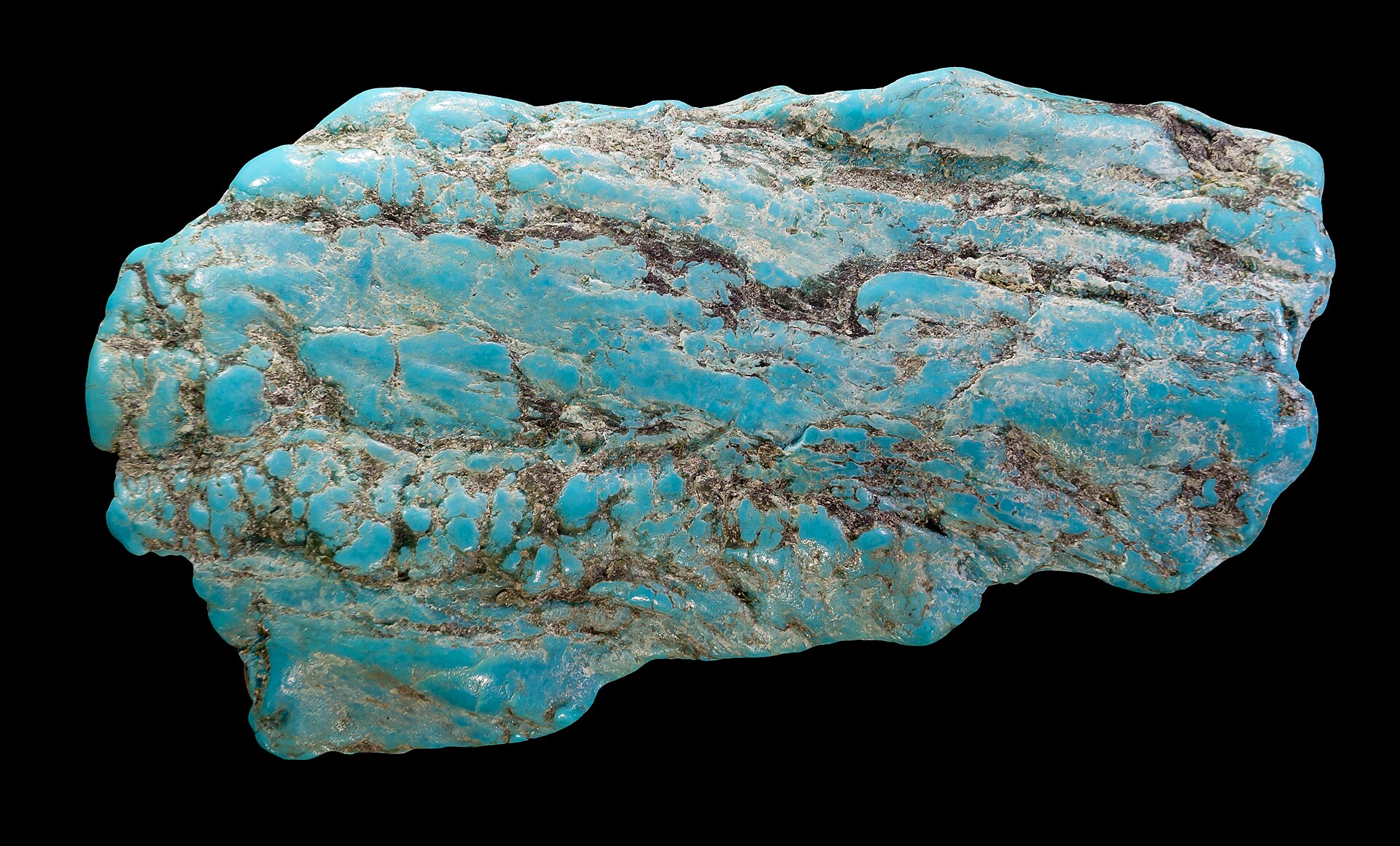 Spécimen de Howlite teintée (turquoise)