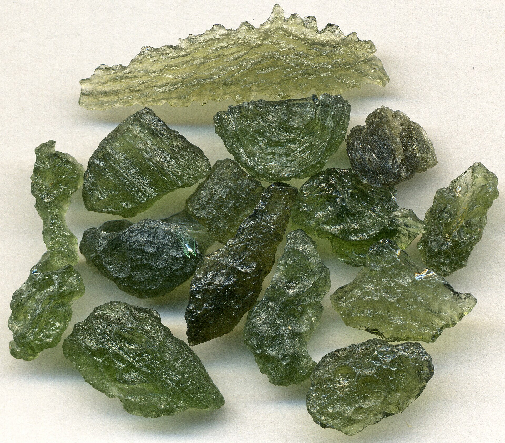 Spécimen de Moldavite